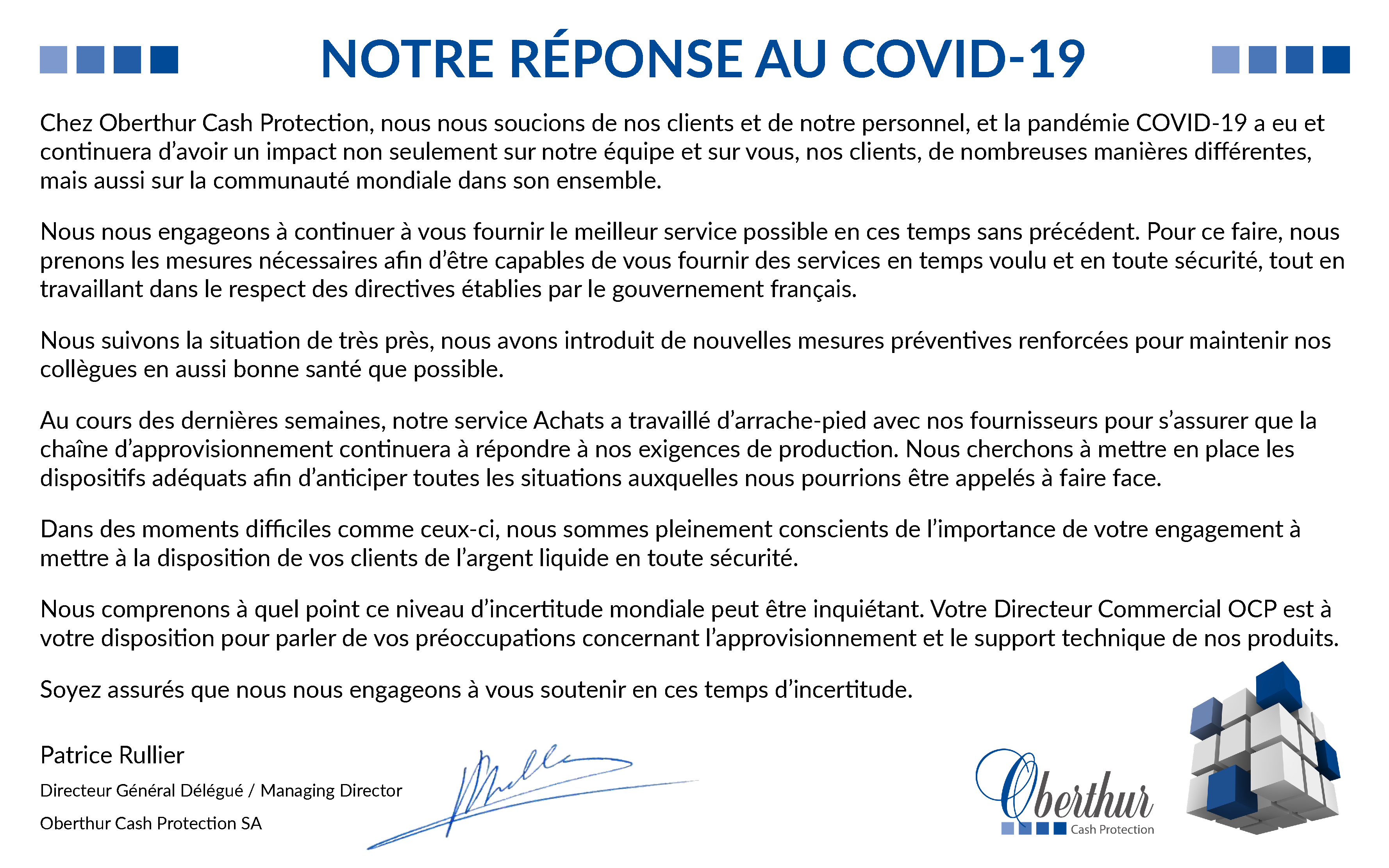 Our Response